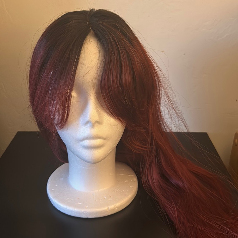 Long Red wig with bang